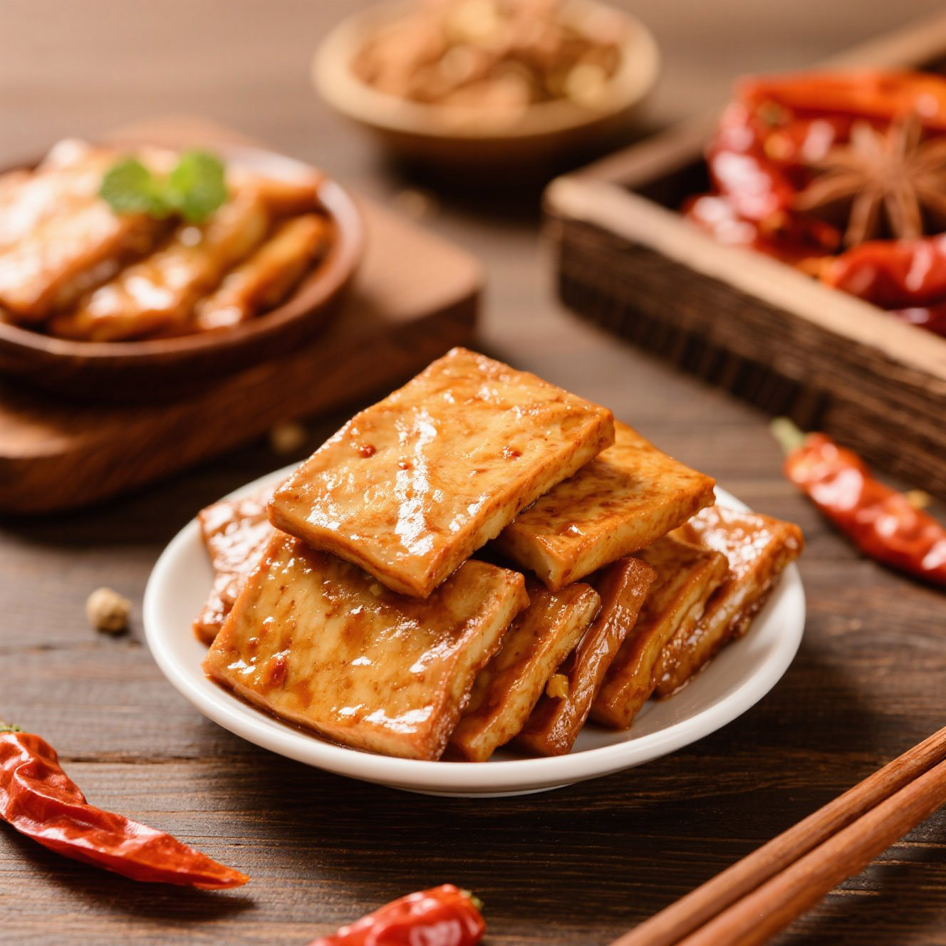 乡乡嘴虎皮豆干休闲零食素食小吃香辣五香味独立包装13gX20包